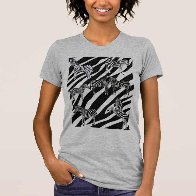 Cute Zebra Stripes T-Shirt (Front)