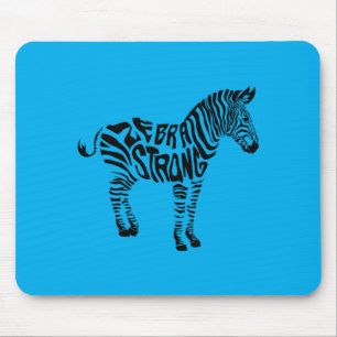 Cute Zebra Strong Ehlers Danlos Syndrome Awareness Mouse Pad
