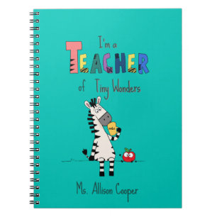 Cute Zebra Teacher  Notebook