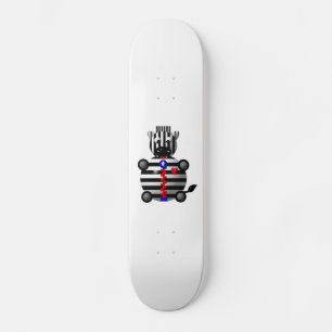 Cute Zebra with Zipper Skateboard