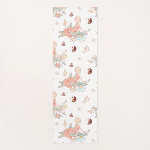 Cute Zen Yoga Meditation Lotus Namaste Pastel Mat
