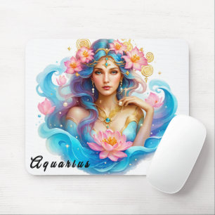 Cute Zodiac Sign/Aquarius Mouse Pad