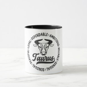 Cute Zodiac Sign Characteristics/Taurus Mug