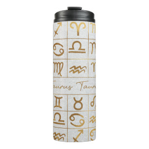 Cute Zodiac Sign/Taurus Thermal Tumbler