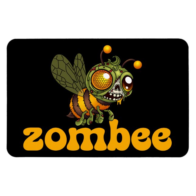 Cute Zombie Bee Magnet (Horizontal)