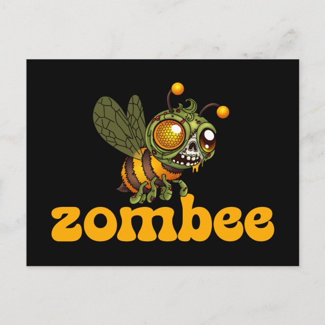 Cute Zombie Bee Postcard (Front)
