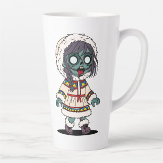 Cute Zombie Inuit Girl Latte Mug