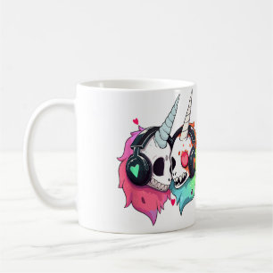 Cute Zombie Unicorn Dj Edm Rave Coffee Mug