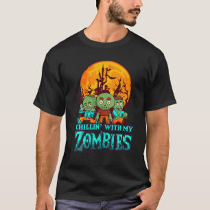 Cute Zombies Halloween Kids 2021 Chillin With My Z T-Shirt