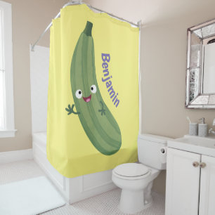 Cute zucchini happy cartoon illustration