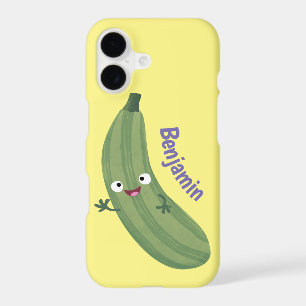 Cute zucchini happy cartoon illustration
