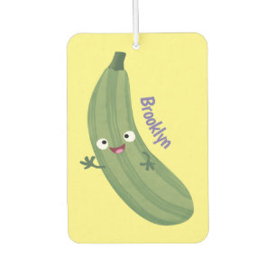 Cute zucchini happy cartoon illustration air freshener