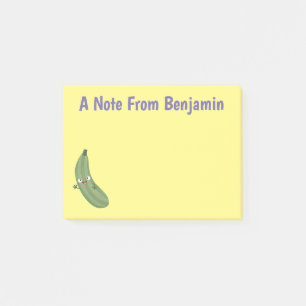 Cute zucchini happy cartoon illustration post-it notes