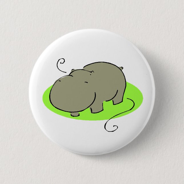 CuteHippoPin 2 Inch Round Button (Front)