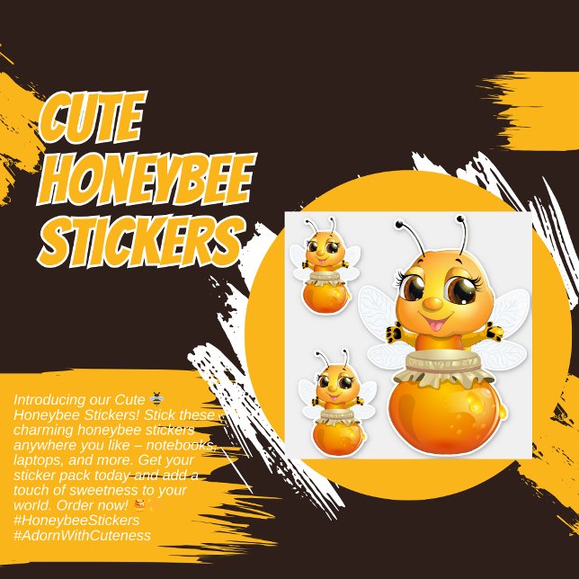 Cute🐝Honeybee🐝Stickers (Cute🐝Honeybee🐝Stickers Sticker)