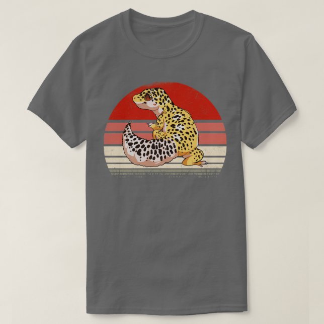 CuteLeopard Gecko Retro Lizard Vintage T-Shirt (Design Front)