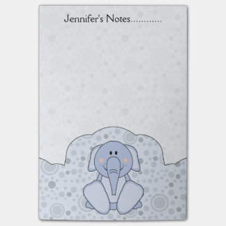 Cutelyn Baby Blue Elephant Post-it Notes
