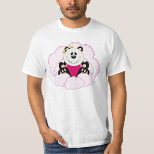 Cutelyn Baby Girl Angel Panda Bear On Clouds T-Shirt