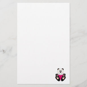 Cutelyn Baby Girl Panda Bear Stationery