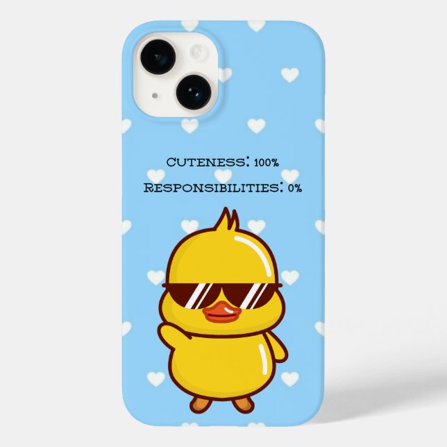 Cuteness 100% Responsibilities 0% | Cute Duck  Case-Mate iPhone Case (Back)