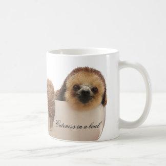 "Cuteness in a Bowl" Sloth Mug