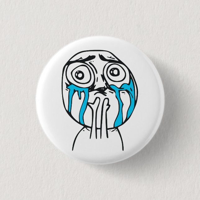 Cuteness Overload Cute Rage Face Meme 1 Inch Round Button (Front)