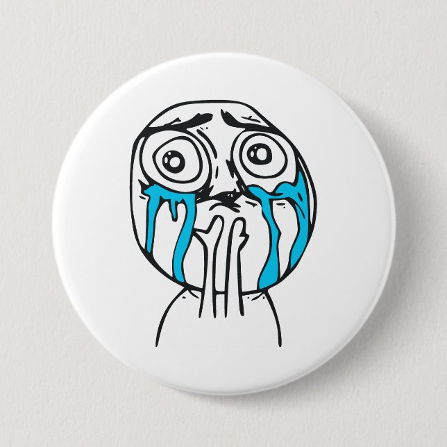 Cuteness Overload Cute Rage Face Meme 3 Inch Round Button (Front)