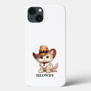 Cuteness Overload Meowdy Western Cat iPhone 13 Case