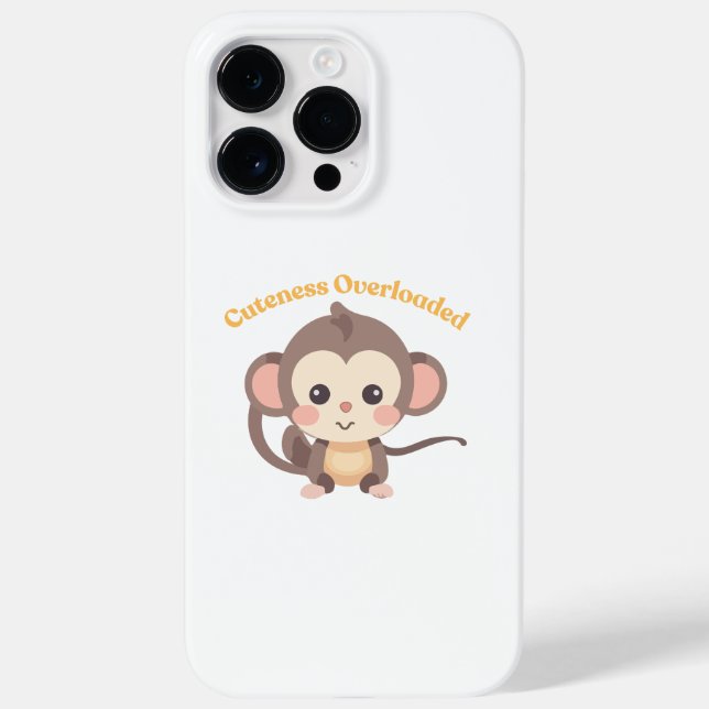 Cuteness Overloaded : Monkey Case-Mate iPhone Case (Back)