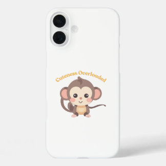 Cuteness Overloaded : Monkey Collection iPhone 16 Plus Case