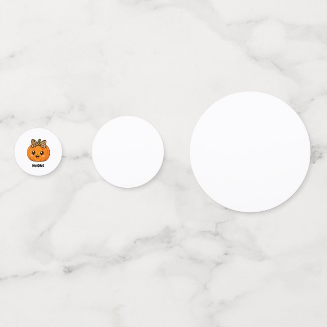 CuteOrange Little Pumpkin Halloween Customize Name Confetti (Backs)