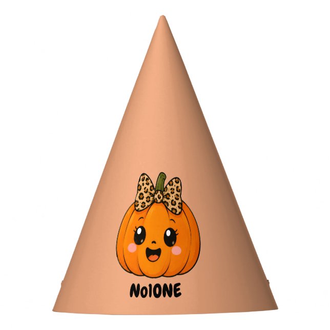 CuteOrange Little Pumpkin Halloween Customize Name Party Hat (Front)