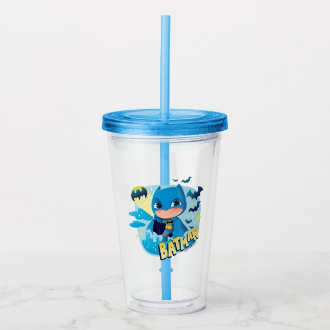 Cuter Than Cute Batman Acrylic Tumbler (Front)