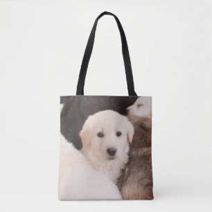 Cutest Baby Animals   A Cute Pile of Puppies Tote Bag