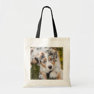 Cutest Baby Animals   Australian Shepherd Puppy Tote Bag
