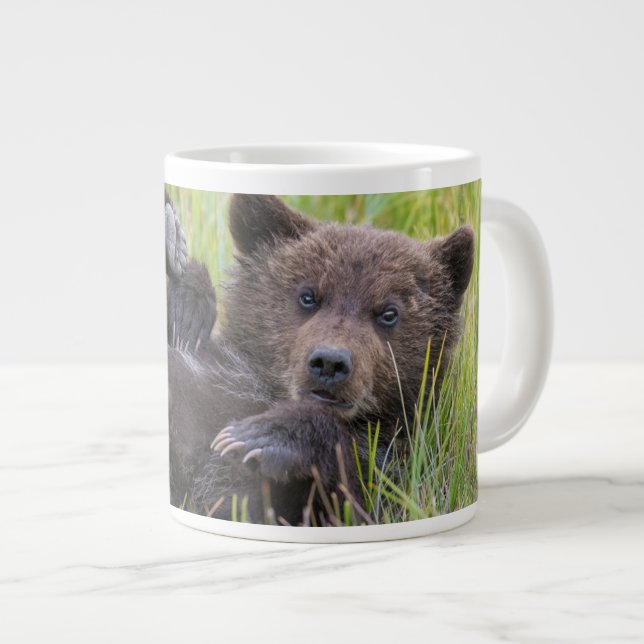 Cutest Baby Animals | Baby Brown Bear Cub Large Coffee Mug (Front Right)