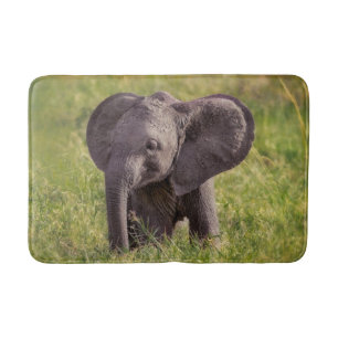 Cutest Baby Animals Baby Elephant Kenya Africa Bath Mat