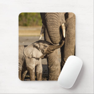 Cutest Baby Animals Baby Elephant & Mama Mouse Pad
