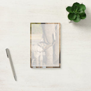 Cutest Baby Animals   Baby Elephant & Mama Post-it Notes
