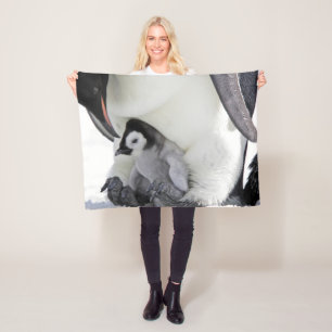 Cutest Baby Animals   Baby Emperor Penguin Fleece Blanket
