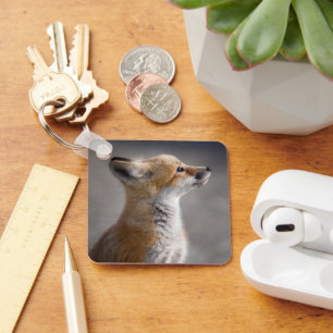 Cutest Baby Animals   Baby Fox Portrait Keychain