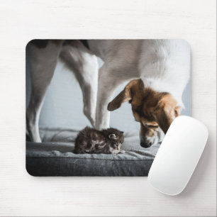 Cutest Baby Animals Baby Kitten & Dog Mouse Pad