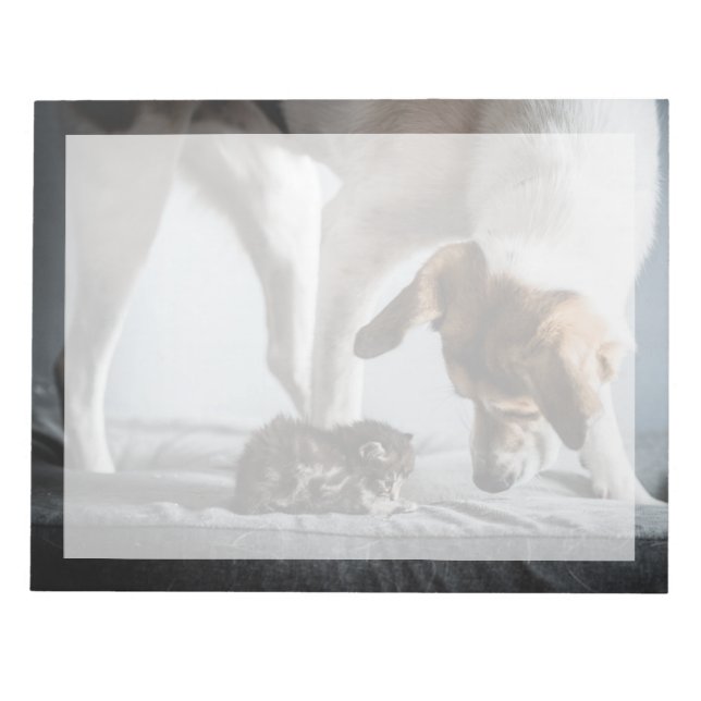 Cutest Baby Animals | Baby Kitten & Dog Notepad (Front)
