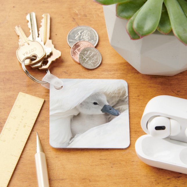 Cutest Baby Animals | Baby Mute Swan Keychain (Desk)