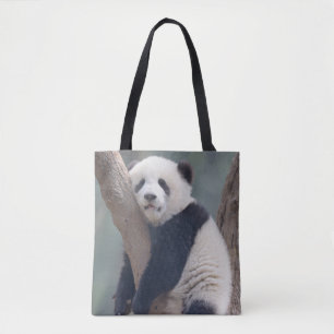 Cutest Baby Animals   Baby Panda Bear Sleeping Tote Bag