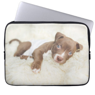 Cutest Baby Animals   Baby Pit Bull Puppy Laptop Sleeve