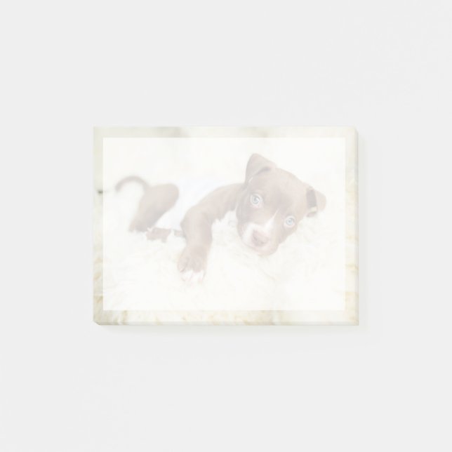 Cutest Baby Animals | Baby Pit Bull Puppy Post-it Notes (Front)