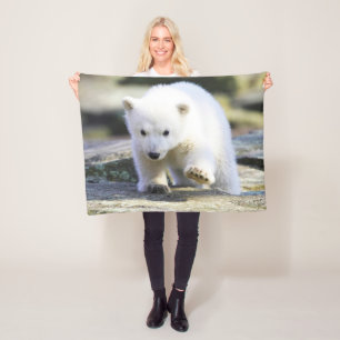 Cutest Baby Animals Baby Polar Bear Fleece Blanket