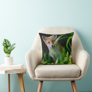 Cutest Baby Animals Baby Red Fox Throw Pillow