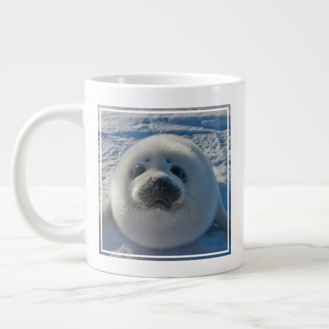 Cutest Baby Animals | Baby Seal Large Coffee Mug (Left)